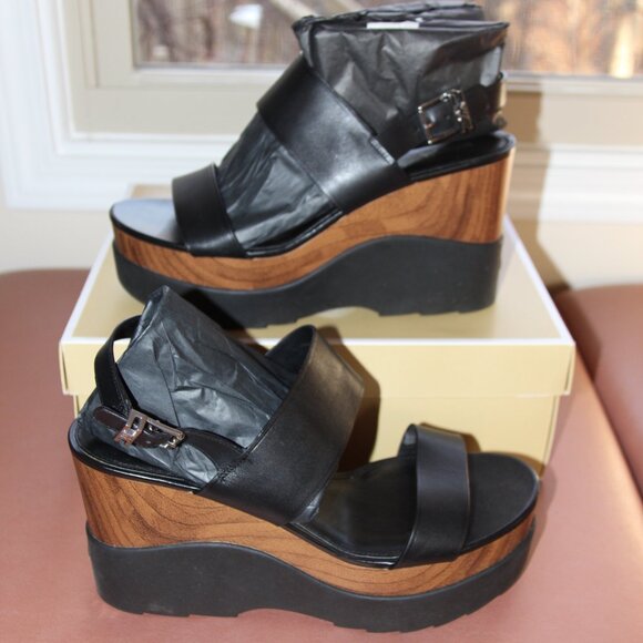 Michael Kors Rhett Wedge in Black Luggage, Size 11 - Picture 4 of 9